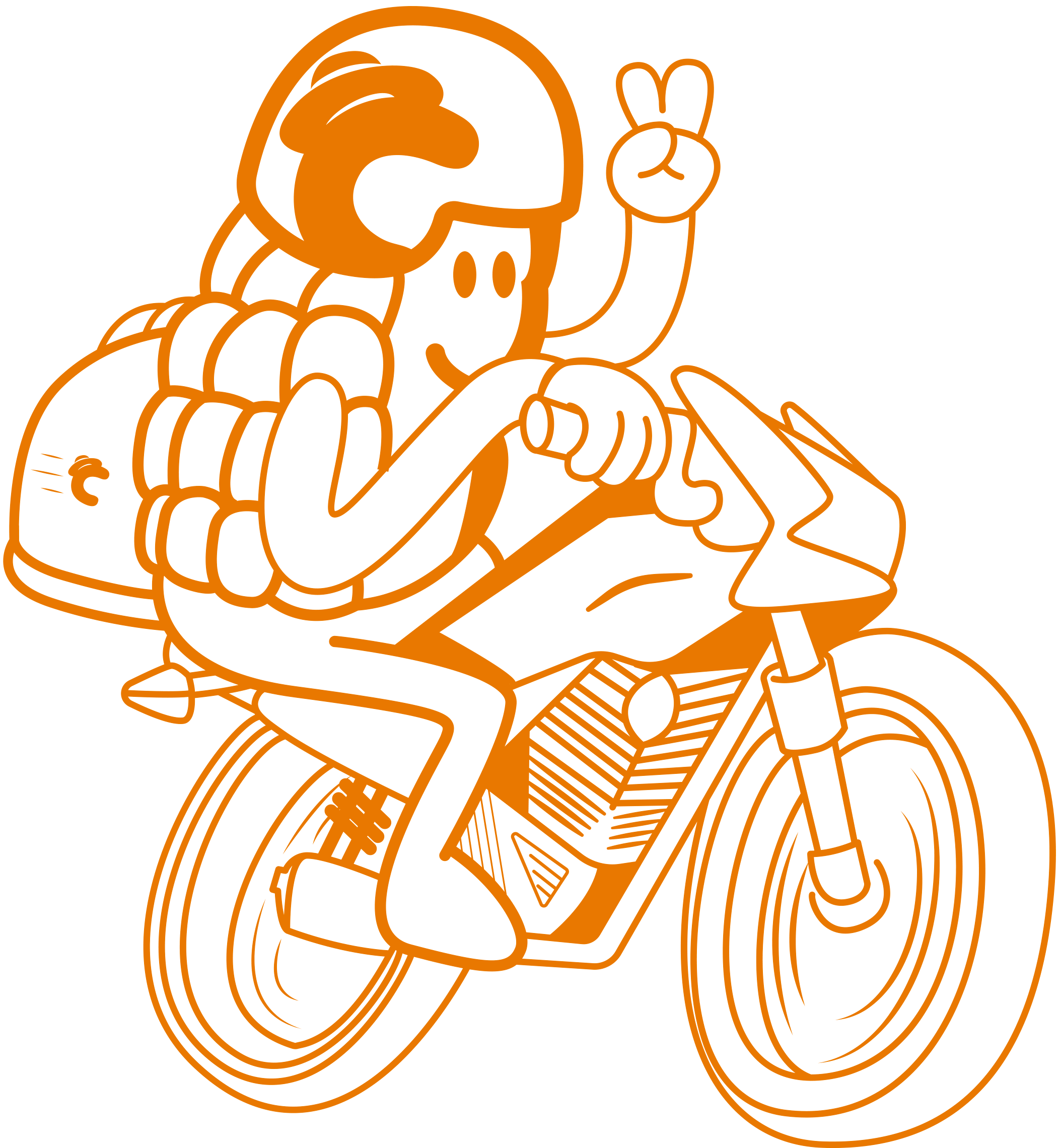 Repartidor de El Campesino en moto